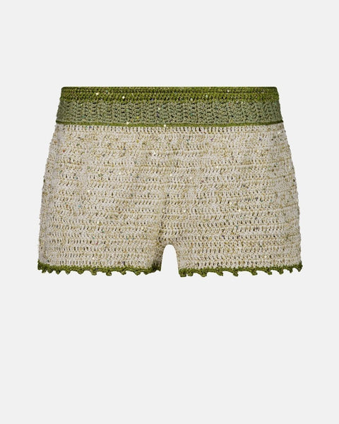 SICILY CROCHET SHORTS - HAND-CRAFTED SEQUINS
